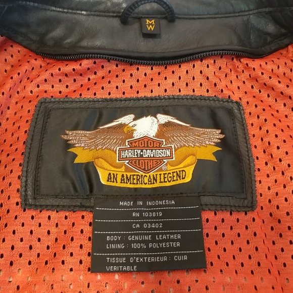 Women's Medium M Harley-Davidson Leather Jacket With Liner Embroidered - Picture 7 of 8